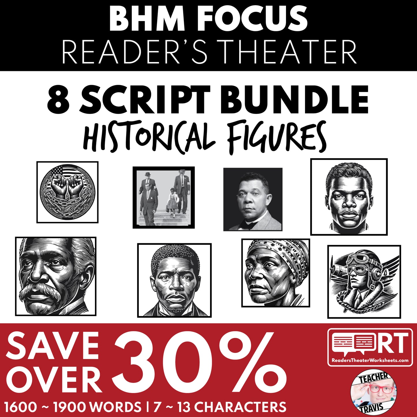 BHM Focused Historical Figures | Reader's Theater Scripts Bundle (8) | SAVE 30%