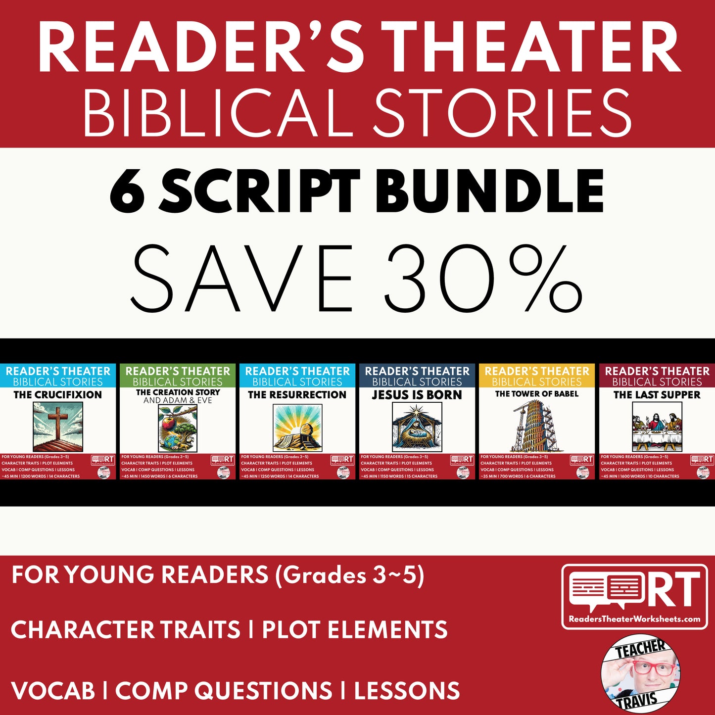 Bible Events Bundle | 6 Biblical Reader's Theater Scripts | SAVE 30%