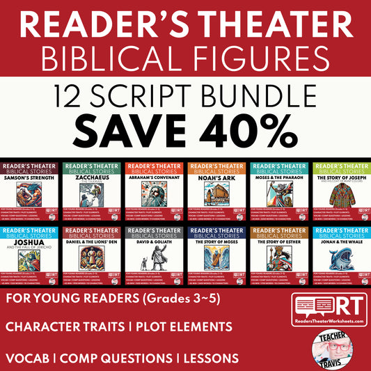 Bible Figures Bundle | 12 Biblical Reader's Theater Scripts | SAVE 40%