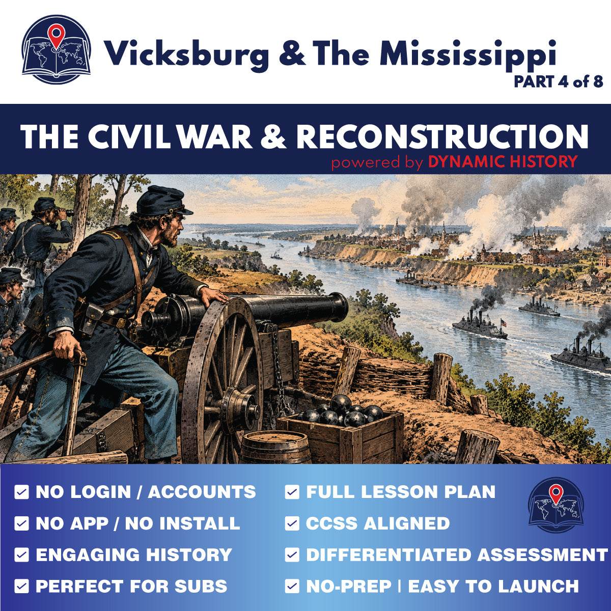 Battle of Vicksburg: Why Was the Mississippi River So Important? | Dynamic History | Grades 6–8