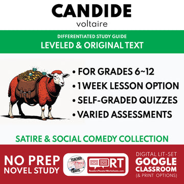 Candide Study Guide | Satire & Social Comedy | Grades 6-12