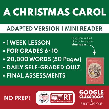 A Christmas Carol | Free Full Week Lesson | Adapted Version | Charles Dickens