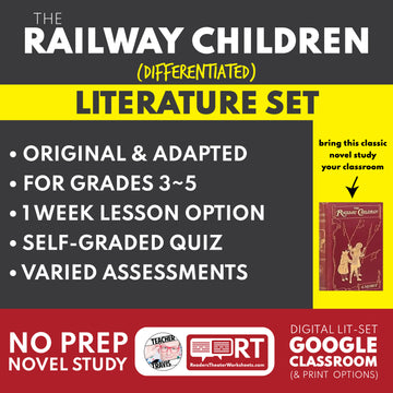 The Railway Children Differentiated Novel Study | Nesbit | Literature Set for Grades 3 to 5