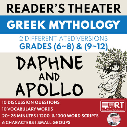 Daphne and Apollo Reader's Theater Script | Greek Mythology - ["Differentiated","Grades 6-8","Grades 9-12","Greek Mythology"]