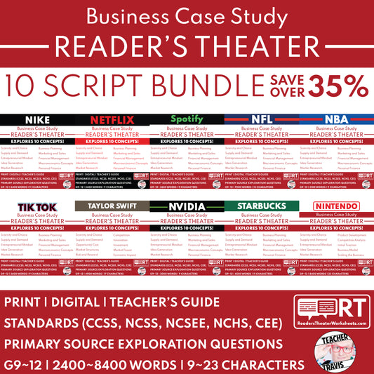 Intro to Business Case Studies | Reader's Theater Scripts Bundle (10) | SAVE 35%