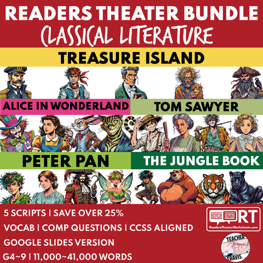 Classical Literature | Reader's Theater Scripts Bundle (5) | SAVE 25% - ["Classical Literature","Grades 3-5","Grades 6-8"]