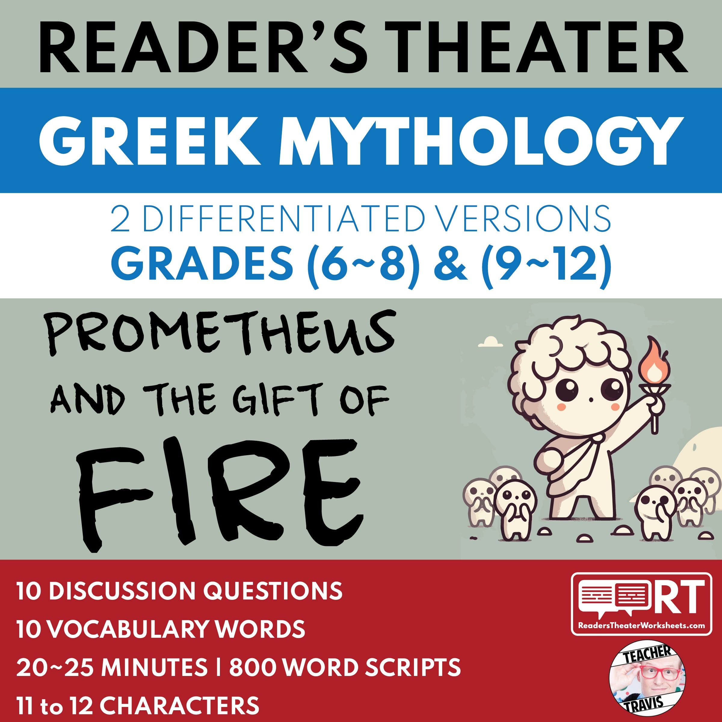 Prometheus and the Gift of Fire Reader's Theater Script | Greek ...