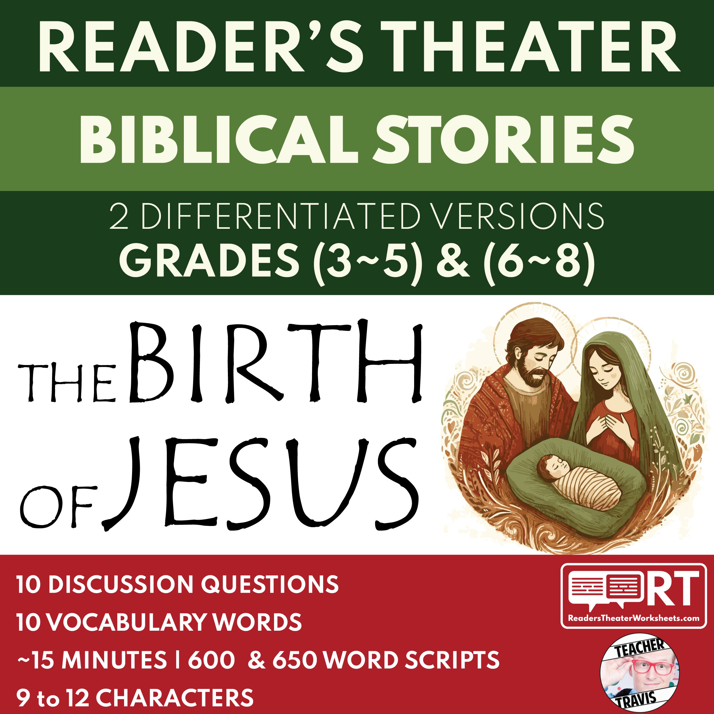 Jesus In Script Free Differentiated Birth of Jesus Readers Theater Script for Grades 3 ...