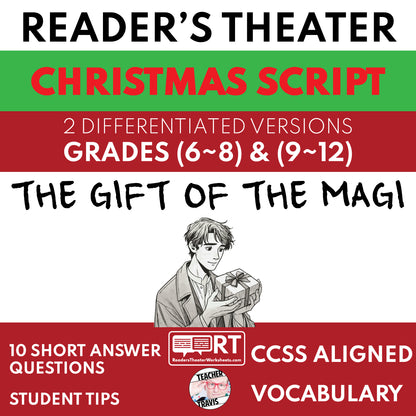 The Gift of the Magi | Christmas Reader's Theater Script - ["Christmas Differentiated","Differentiated","Grades 3-5","Grades 6-8","Grades 9-12","O. Henry"]
