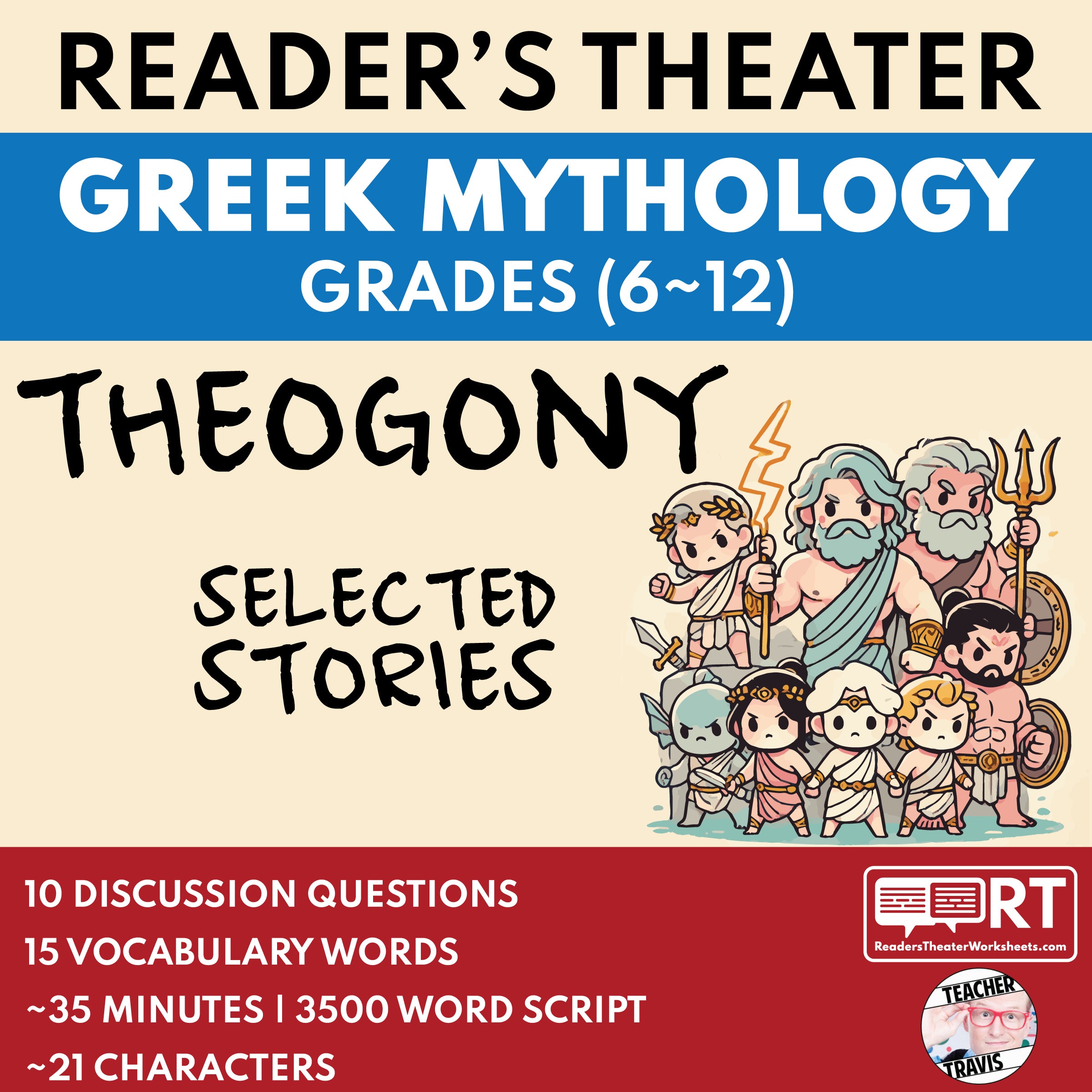 The Theogony by Hesoid Reader's Theater Script | Greek Mythology ...