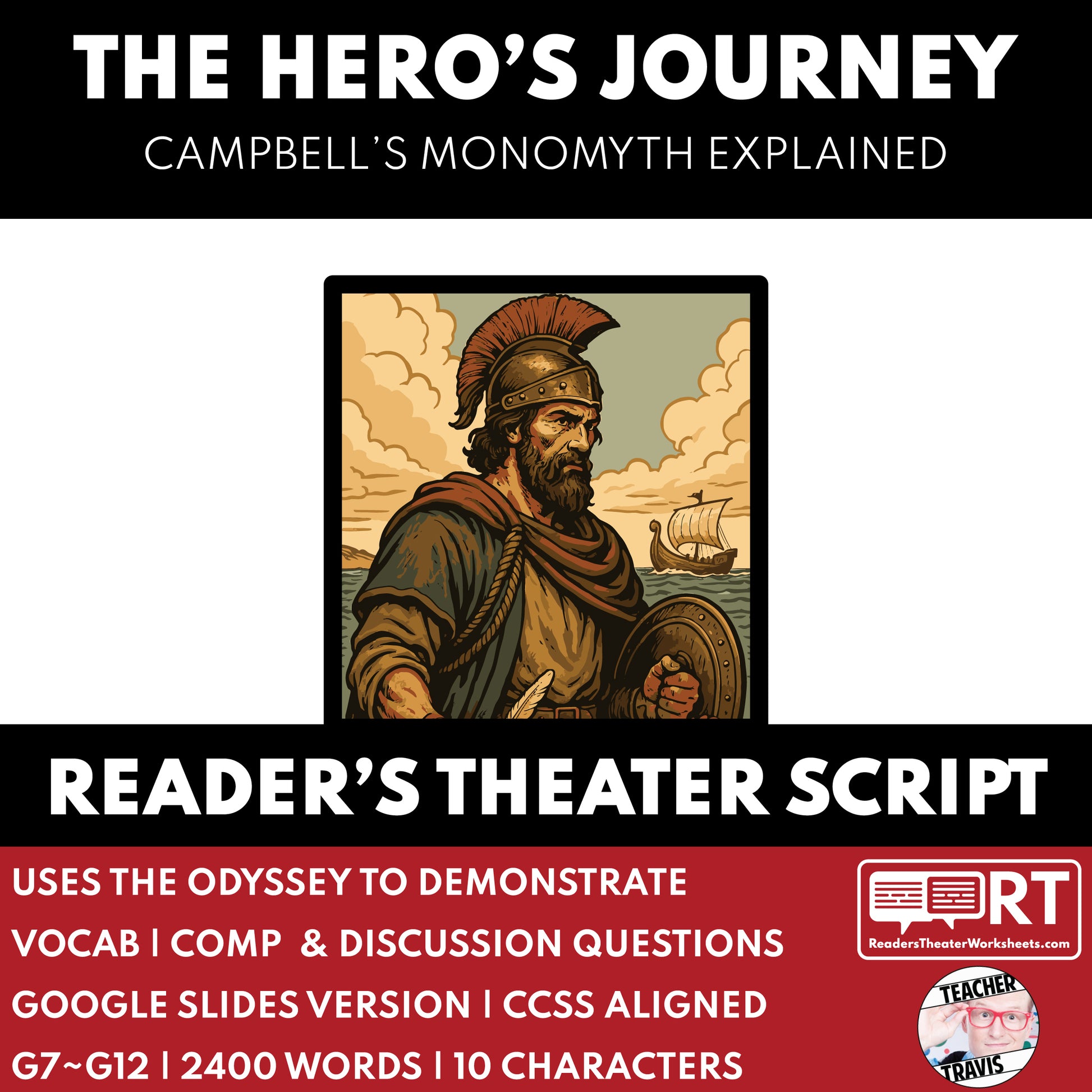Teach the The Hero's Journey with Reader's Theater based on Campbell's Monomyth - ["Classical Literature","Grades 6-8","Small Groups"]