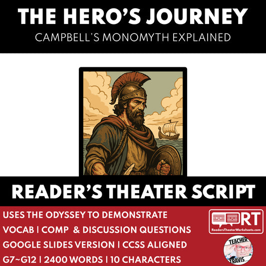 Teach the The Hero's Journey with Reader's Theater based on Campbell's Monomyth - ["Classical Literature","Grades 6-8","Small Groups"]