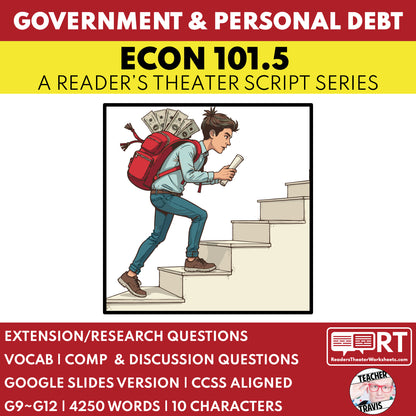 Government & Personal Debt Reader's Theater Script | ECON 101.5 Series - ["Econ 101.5","Economics","Grades 9-12"]