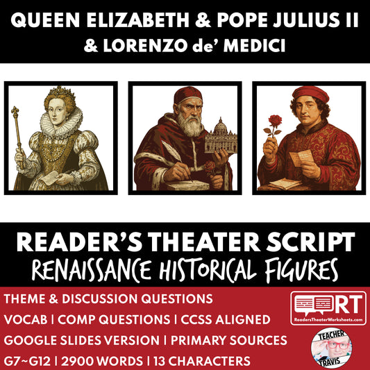 Lorenzo de’ Medici, Queen Elizabeth I, and Pope Julius II | Renaissance Series - ["Grades 6-8","Grades 9-12","Historical Figures","Primary Source Incl."]