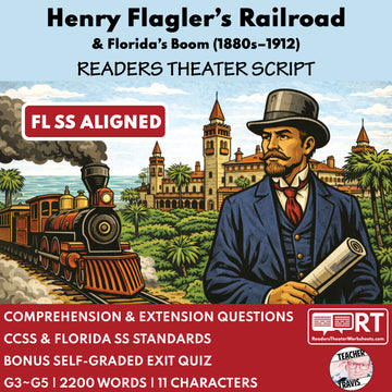Florida State History | Henry Flagler’s Railroad and Florida’s Boom Readers Theater Script | Grades 3-5