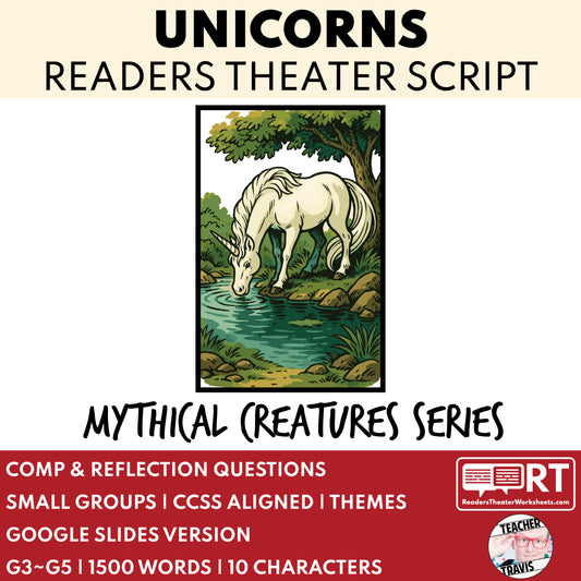 Unicorns - Mythical Creatures | Readers Theater Script for Grades 3 to 5 - ["Grades 3-5","Mythical Creatures"]