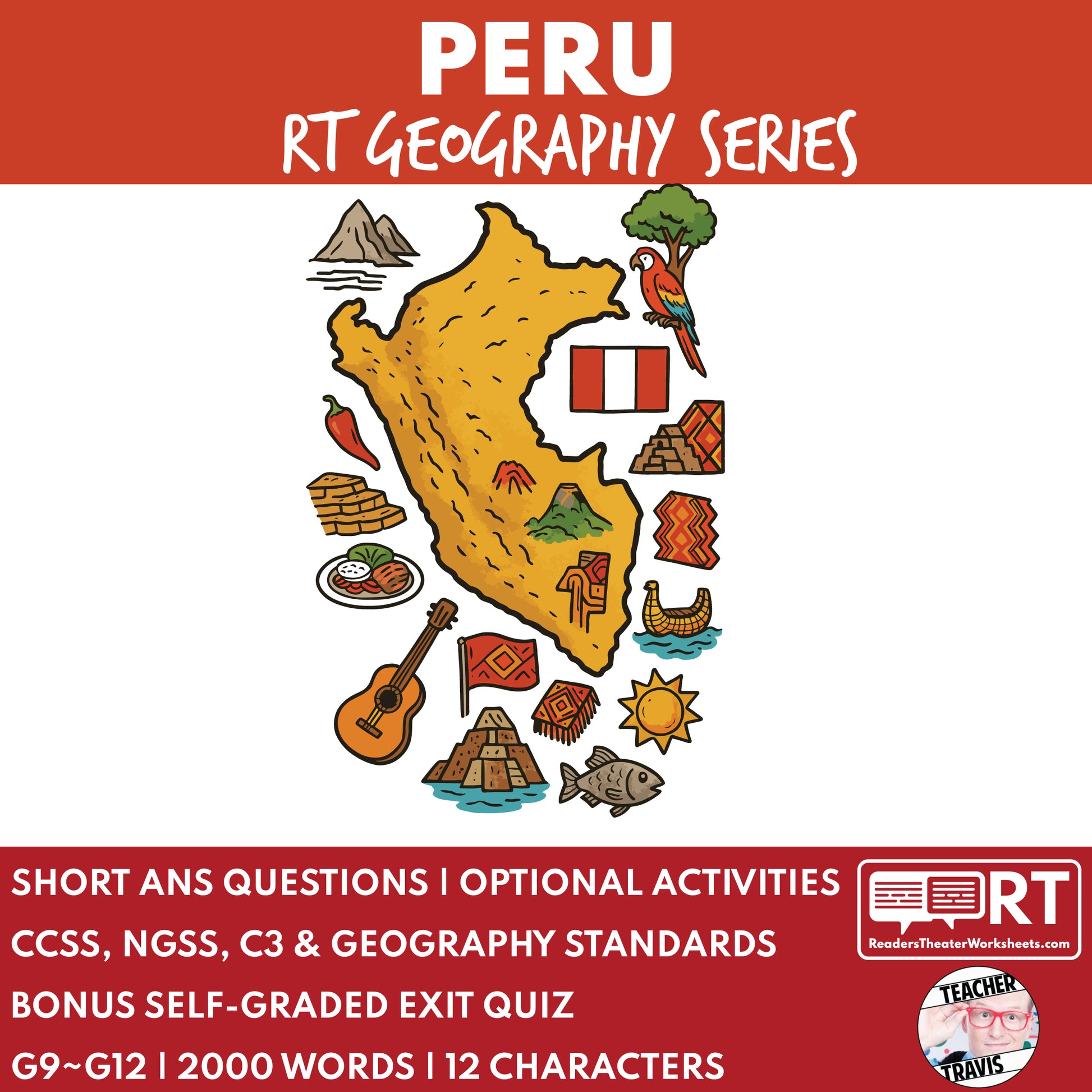 Peru Readers Theater Script | Geography & Social Studies Class - ["Geography","Grades 6-8","Grades 9-12","Self-Graded Quiz"]
