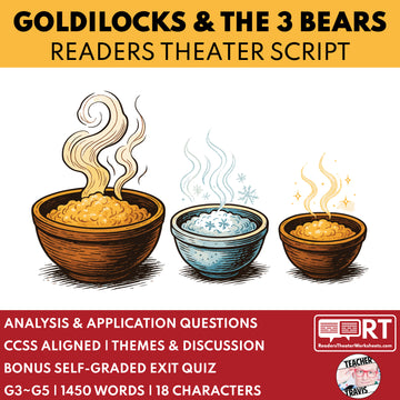 Goldilocks and the Three Bears Readers Theater Script for Grades 3 to 5