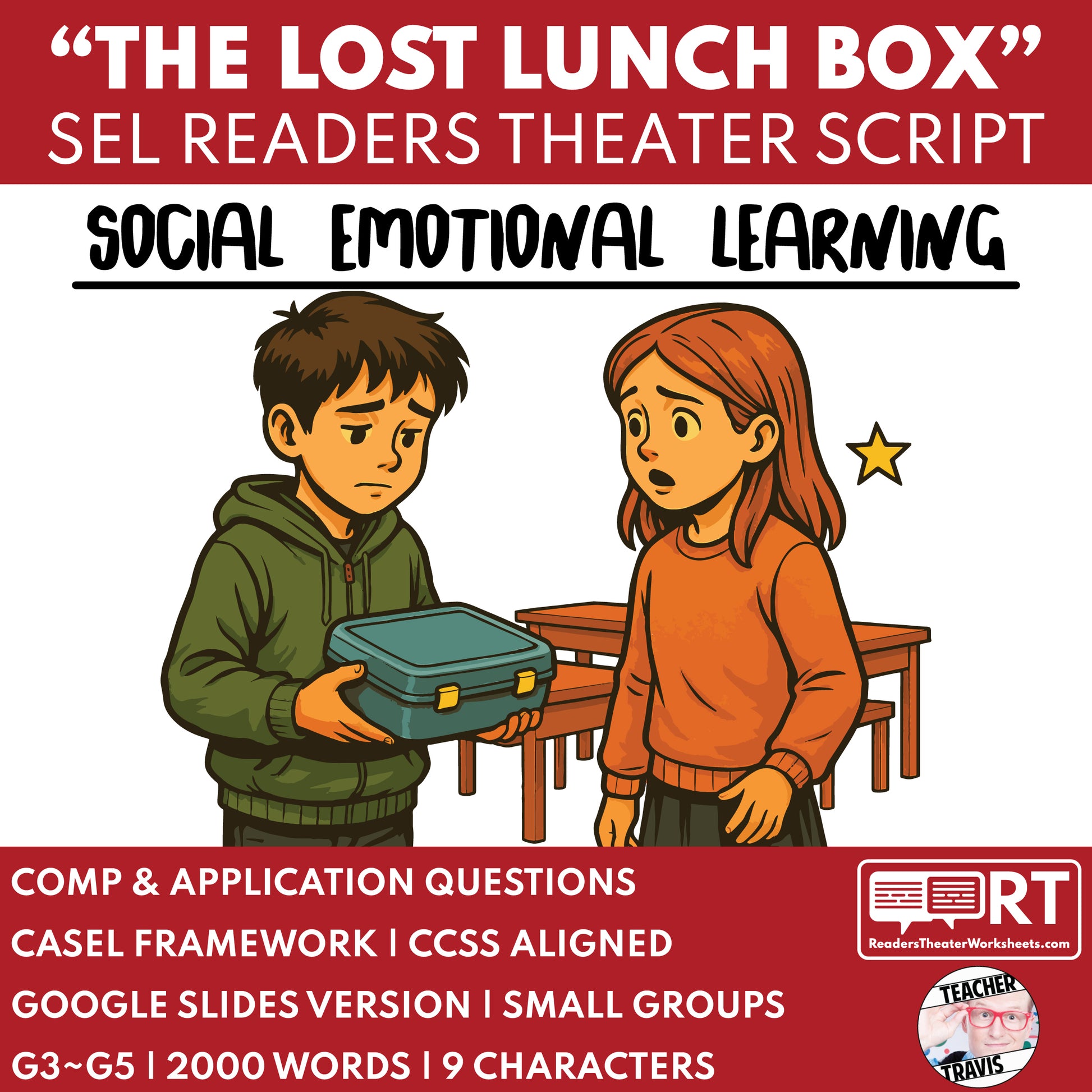 Trust & Honesty SEL Readers Theater Script for Grades 3-5 | CASEL | The Lost Lunch Box - ["Grades 3-5","Social Emotional Learning"]