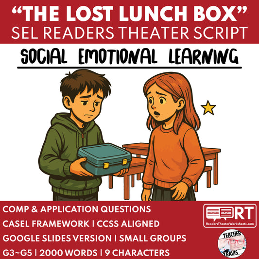 Trust & Honesty SEL Readers Theater Script for Grades 3-5 | CASEL | The Lost Lunch Box - ["Grades 3-5","Social Emotional Learning"]