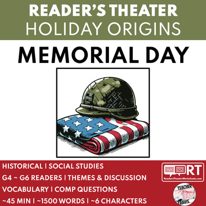 Memorial Day Readers Theater Script | Holiday Origins Series - ["Grades 3-5","Grades 6-8","Holiday Origins Series"]