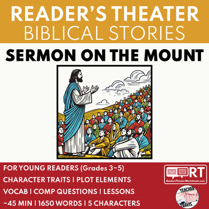The Sermon on the Mount | Jesus' Teachings Bible Reader's Theater Script - ["Bible Teachings","Grades 3-5"]