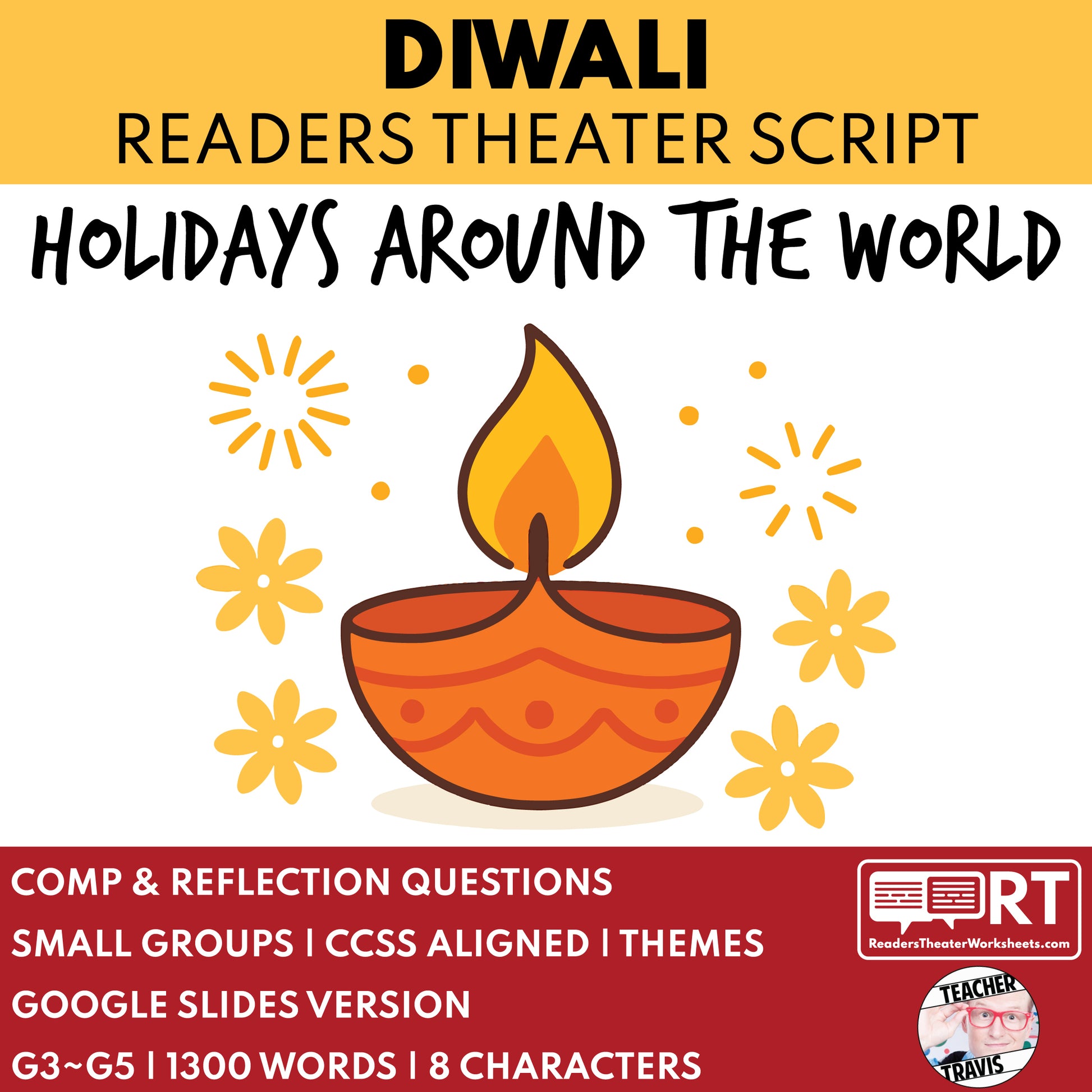 Diwali Hindu Holiday Readers Theater Script for Grades 3 to 5 - ["Grades 3-5","Holidays Around the World","Small Groups"]