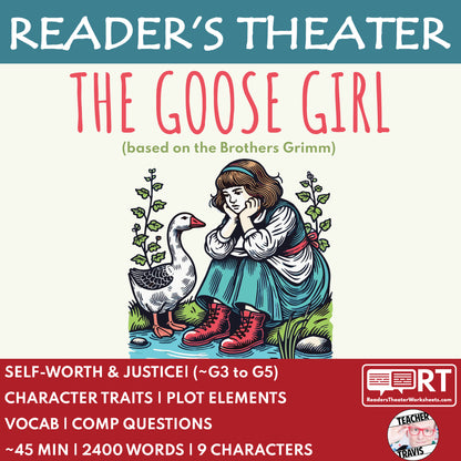 The Goose Girl | Reader's Theater Script | Brothers Grimm - ["Brother Grimm Fairy Tale","Fairy Tale","Grades 3-5"]