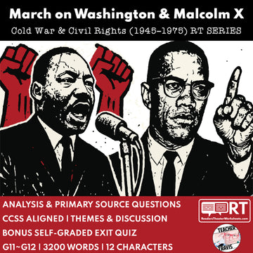 March on Washington & Malcolm X (1963–1960s) Readers Theater Script (Grades 11-12)