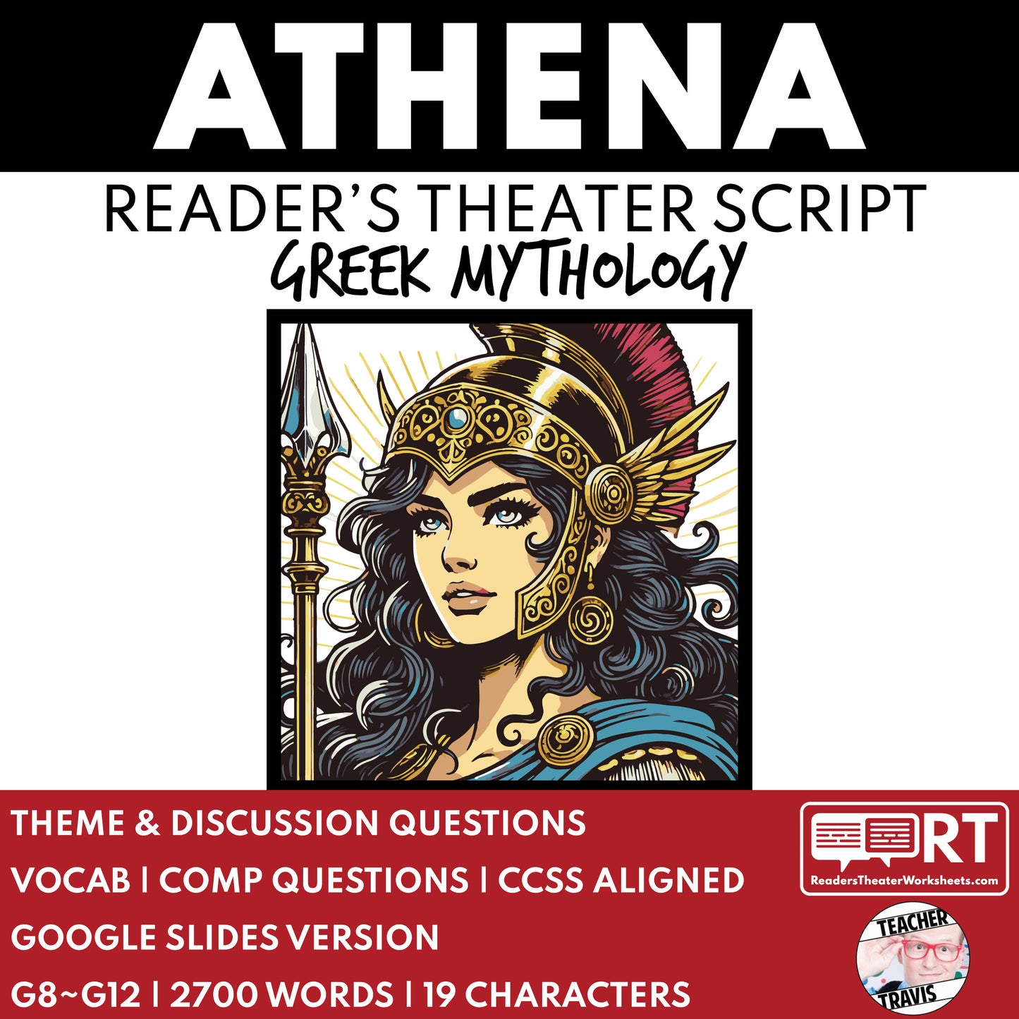 Athena Reader's Theater Script | The Olympians | Greek Mythology - ["Grades 6-8","Grades 9-12","Greek Mythology","Greek Mythology for Google Classroom"]