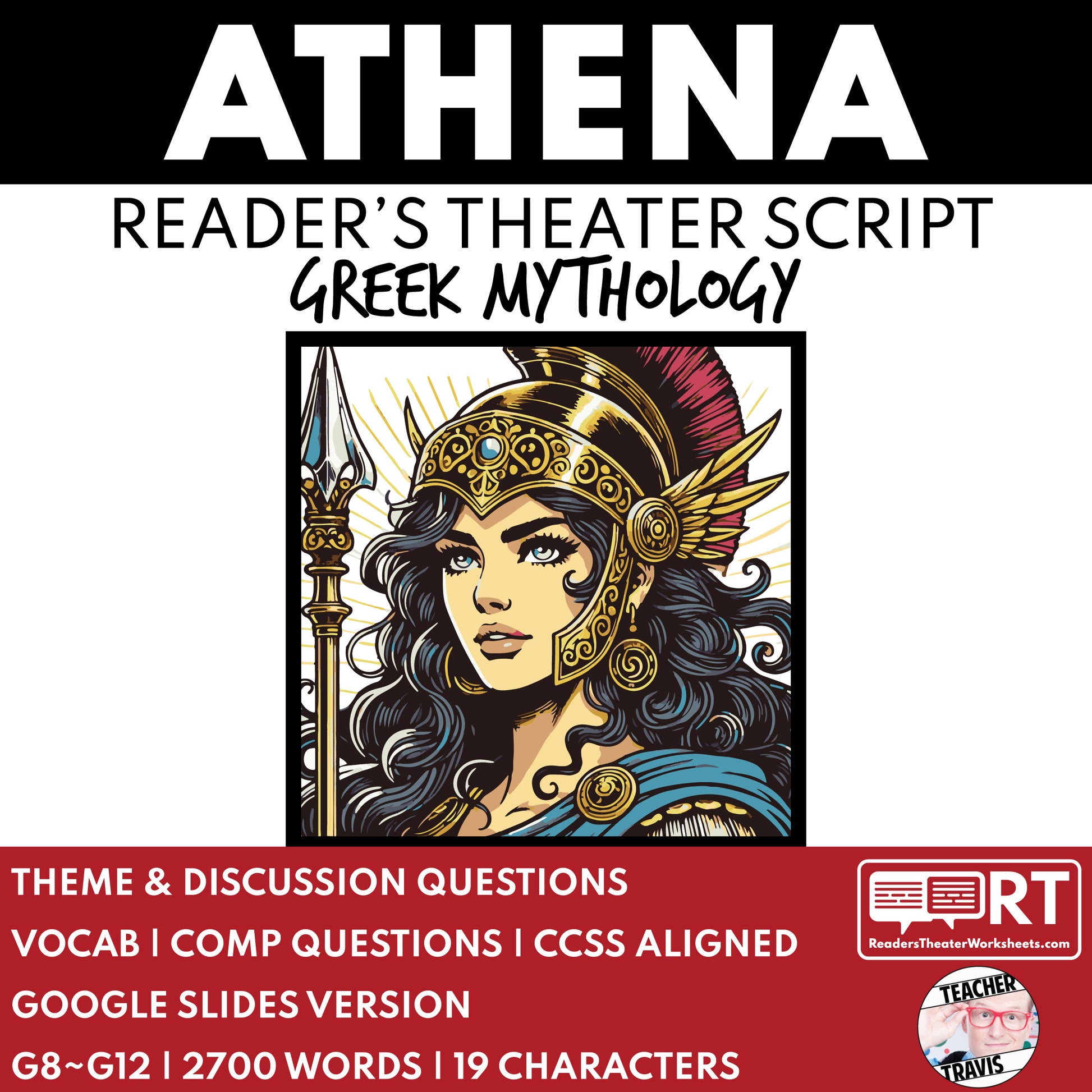 Athena Reader's Theater Script | The Olympians | Greek Mythology - ["Grades 6-8","Grades 9-12","Greek Mythology","Greek Mythology for Google Classroom"]