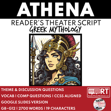 Athena Reader's Theater Script | The Olympians | Greek Mythology