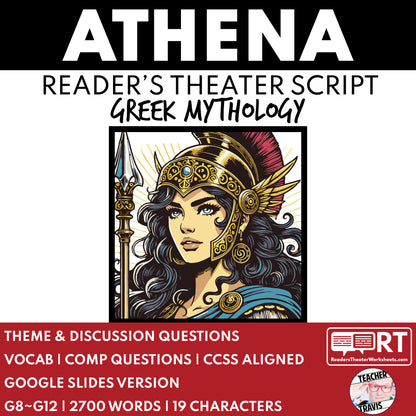 Athena Reader's Theater Script | The Olympians | Greek Mythology - ["Grades 6-8","Grades 9-12","Greek Mythology","Greek Mythology for Google Classroom"]