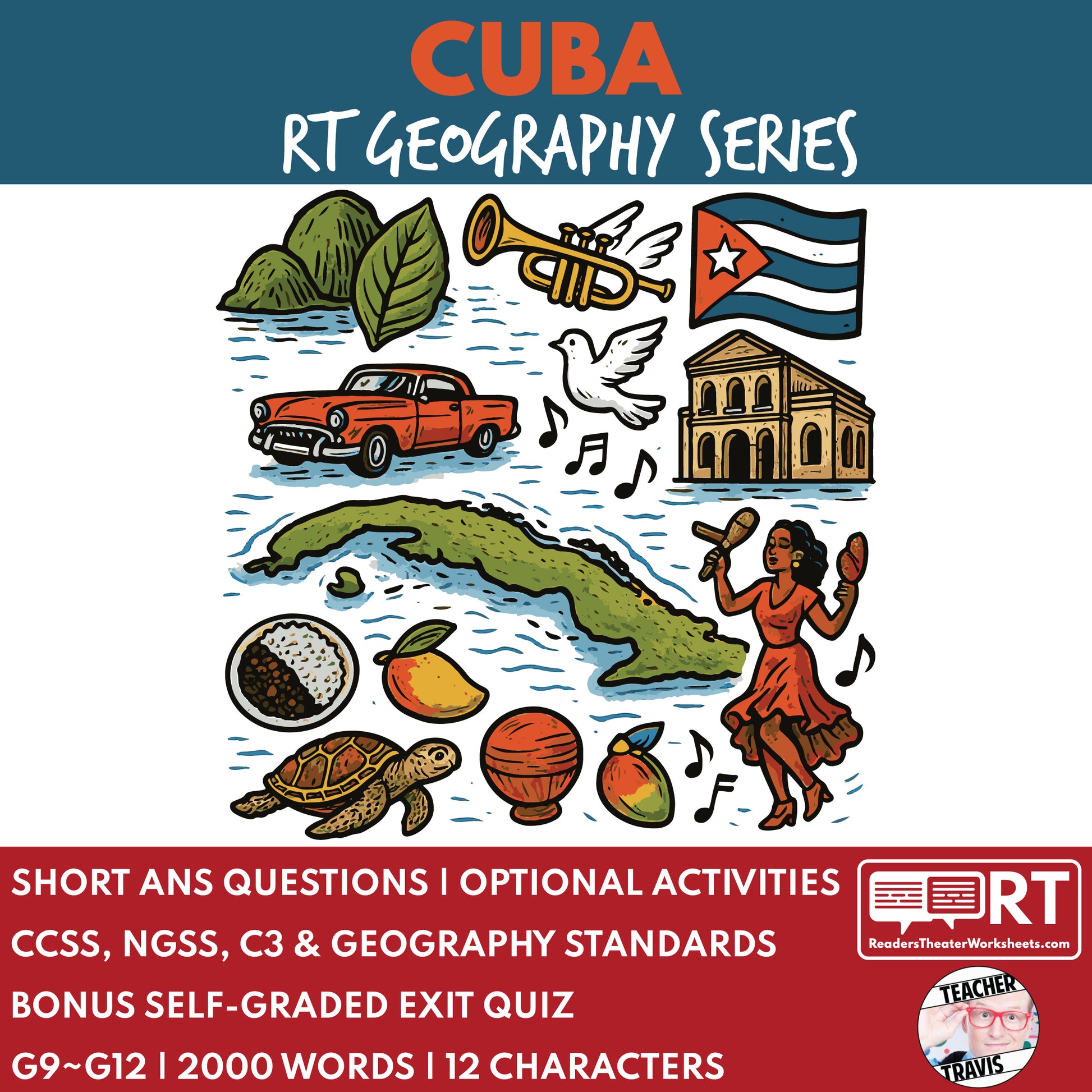 Cuba Readers Theater Script | Geography & Social Studies Class - ["Geography","Grades 6-8","Grades 9-12","Self-Graded Quiz"]