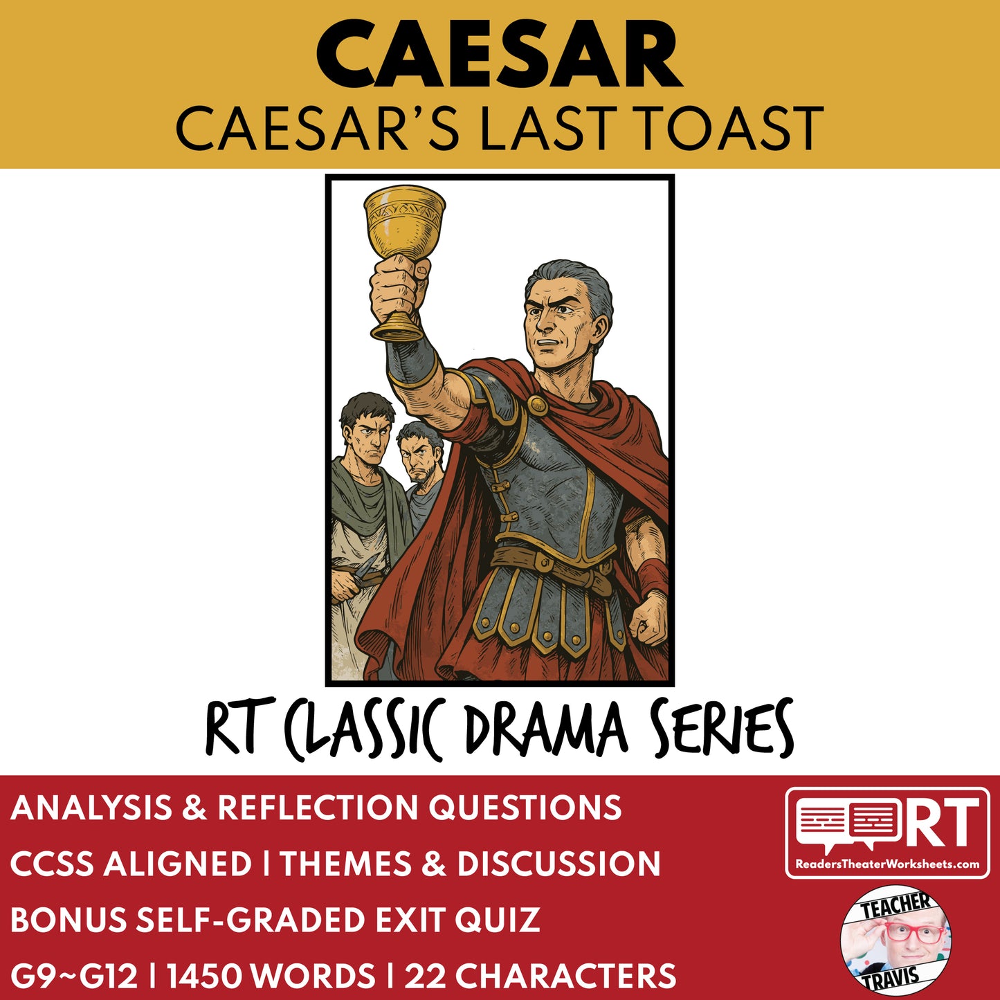 Caesar’s Last Toast Readers Theater Script | Classical Dramas | Roman Empire - ["Classical Drama Series","Grades 6-8","Grades 9-12","Self-Graded Quiz"]