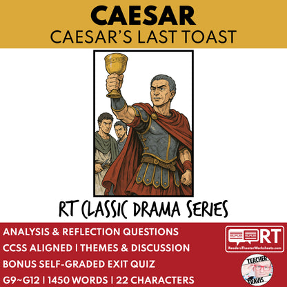Caesar’s Last Toast Readers Theater Script | Classical Dramas | Roman Empire - ["Classical Drama Series","Grades 6-8","Grades 9-12","Self-Graded Quiz"]