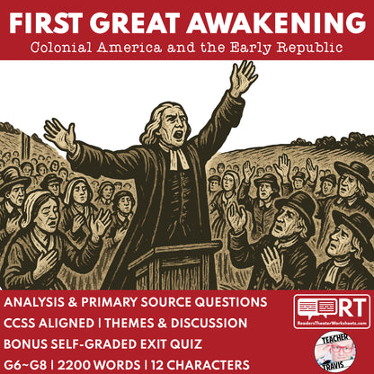First Great Awakening Readers Theater Script | Grades 6-8 - ["Grades 6-8","U.S. History - Colonial America"]