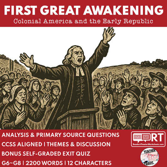 First Great Awakening Readers Theater Script | Grades 6-8 - ["Grades 6-8","U.S. History - Colonial America"]