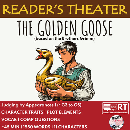 The Golden Goose | Reader's Theater Script | Brothers Grimm - ["Brother Grimm Fairy Tale","Fairy Tale","Grades 3-5"]
