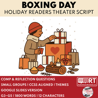 Boxing Day Holiday Readers Theater Script for Grades 3 to 5 - ["Grades 3-5","Small Groups","Winter Holidays"]