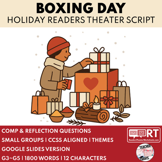 Boxing Day Holiday Readers Theater Script for Grades 3 to 5 - ["Grades 3-5","Small Groups","Winter Holidays"]