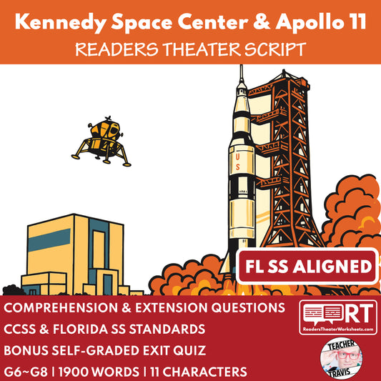 Kennedy Space Center & Apollo 11 Readers Theater Script | Grades 6-8 - ["Florida State History","Grades 6-8","Readers Theater"]