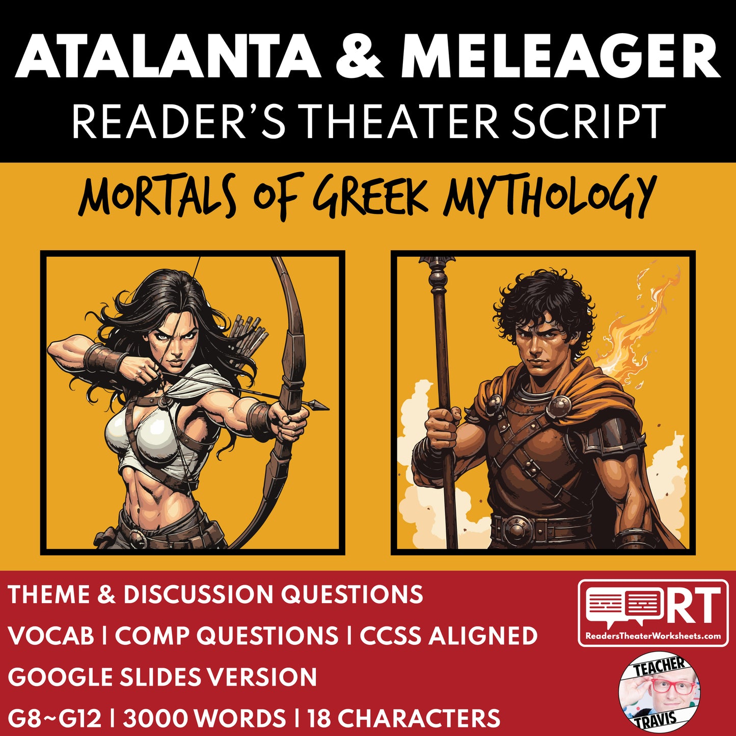 Atalanta & Meleager Reader's Theater Script | Greek Mythology Mortals - ["Grades 6-8","Grades 9-12","Greek Mortals","Greek Mythology","Greek Mythology for Google Classroom"]