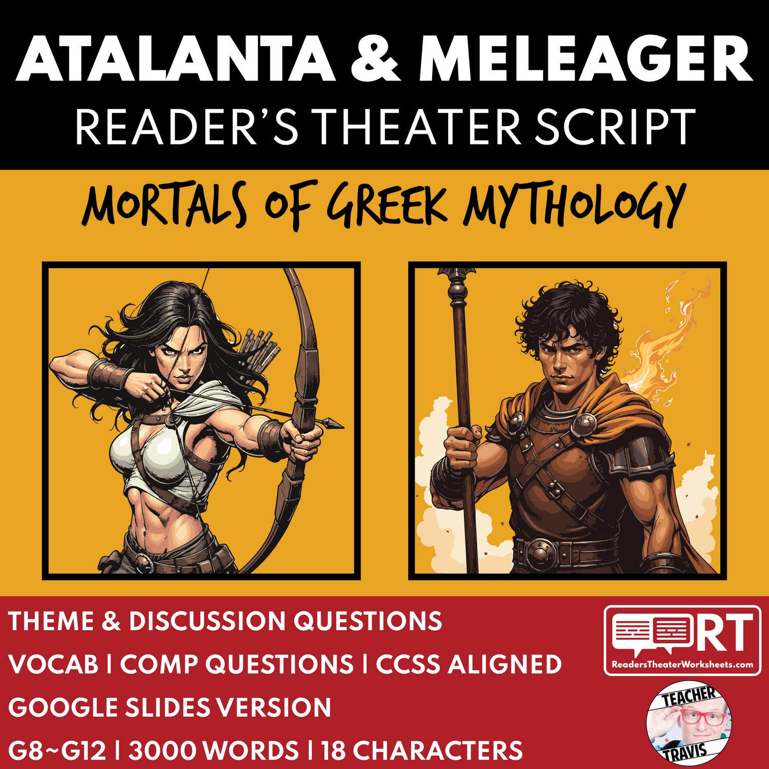 Atalanta & Meleager Reader's Theater Script | Greek Mythology Mortals - ["Grades 6-8","Grades 9-12","Greek Mortals","Greek Mythology","Greek Mythology for Google Classroom"]