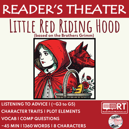 Little Red Riding Hood | Reader's Theater Script | Brothers Grimm - ["Brother Grimm Fairy Tale","Fairy Tale","Grades 3-5"]