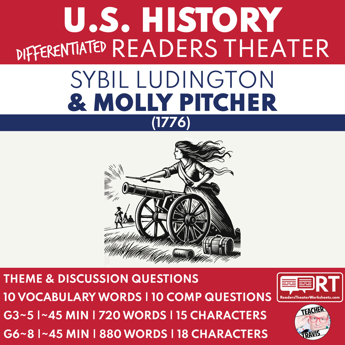Code Script Sybil Sybil Ludington and Molly Pitcher | U.S. History Readers Theater Scrip ...