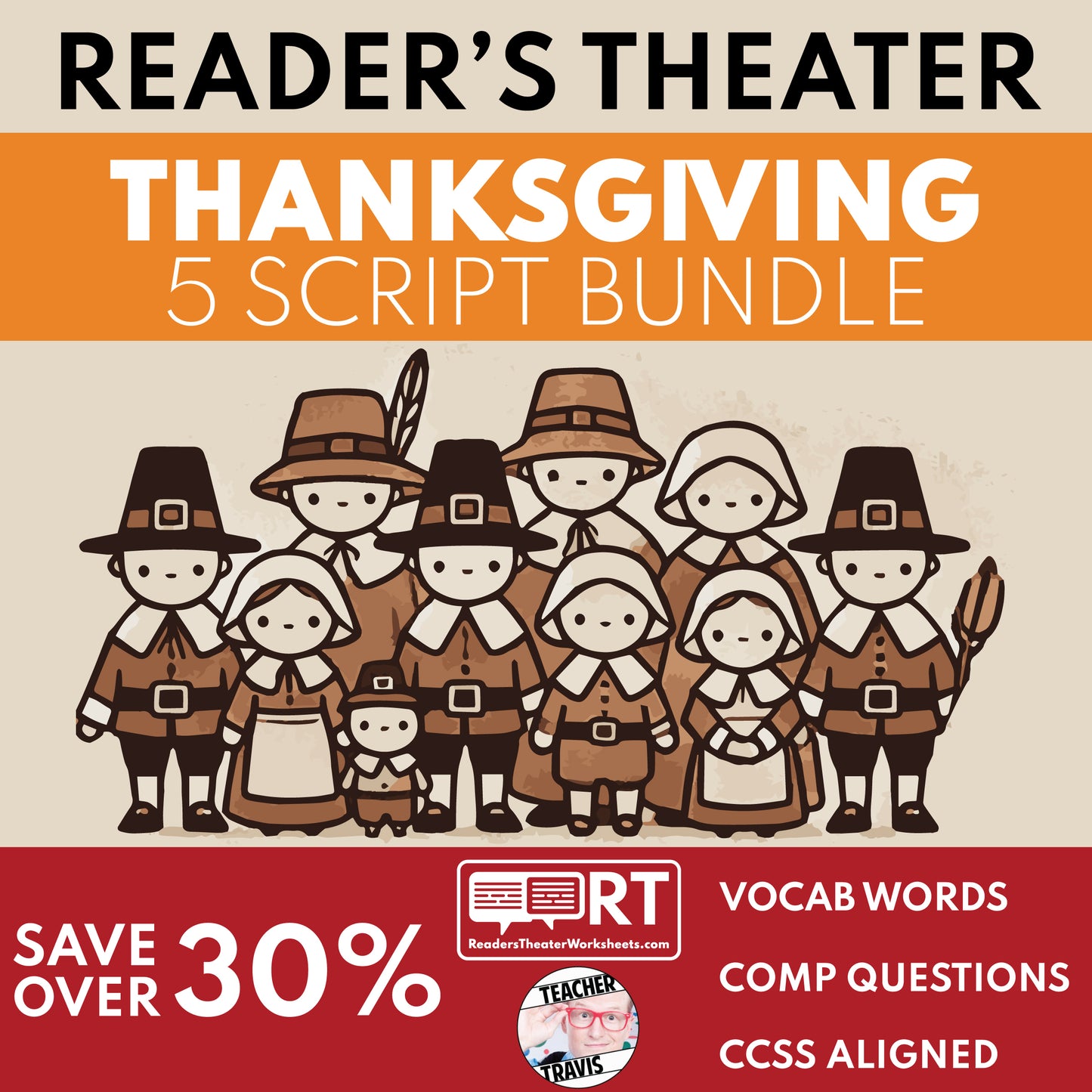 Thanksgiving Reader's Theater Scripts Bundle (5) | SAVE 40%