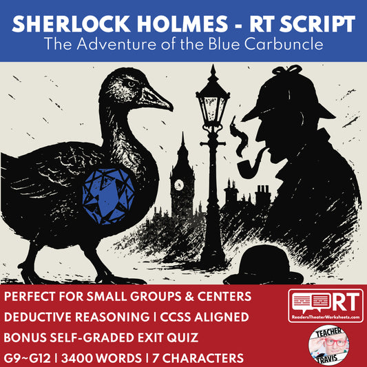 Sherlock Holmes - The Adventure of the Blue Carbuncle Readers Theater Script for Grades 9 to 12