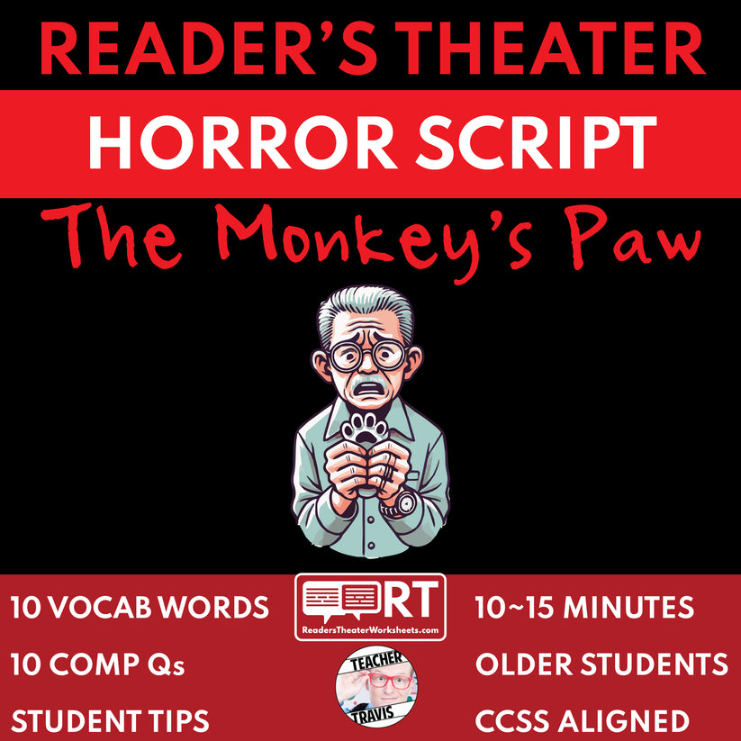 The Monkey's Paw Reader's Theater Script for Grades 6-10 | Short Horror ...