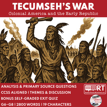 Tecumseh’s War Readers Theater Script | Grades 6-8